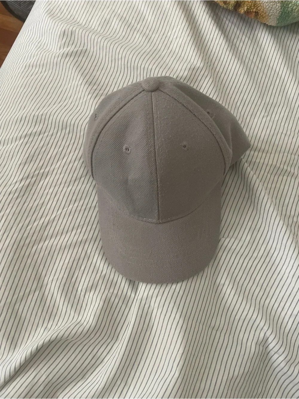 Kids Boys Baseball Cap Hat Light Gray Grey Adjustable